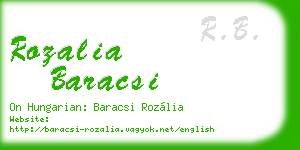 rozalia baracsi business card