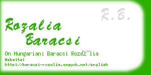 rozalia baracsi business card